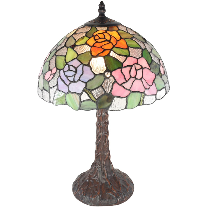Rose Tiffany Table Lamp Medium